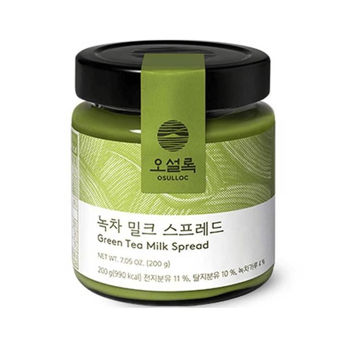 韓国 オソルロク 緑茶ミルクスプレッド 200g