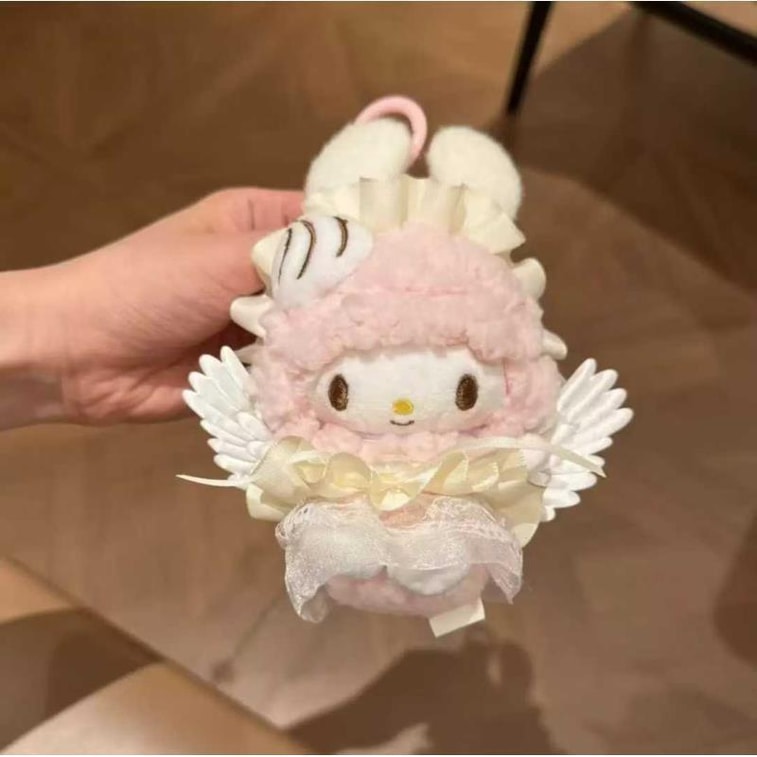 Super Cute Sanrio Piano Plush Keychain Charm – Adorable Lamb Bag Hanger, Sweet Plush Accessory, Perfect Valentine's Day & Birthday Gift. 4