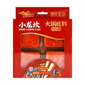 小龙坎 火锅底料 颗粒小块装麻辣香锅冒菜底料 4块装 320g【一颗一人份】