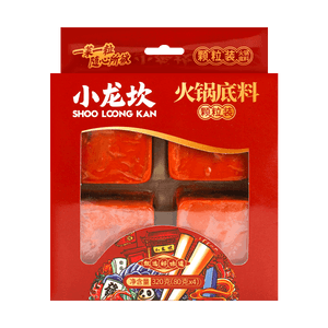 小龙坎 火锅底料 颗粒小块装麻辣香锅冒菜底料 4块装 320g【一颗一人份】