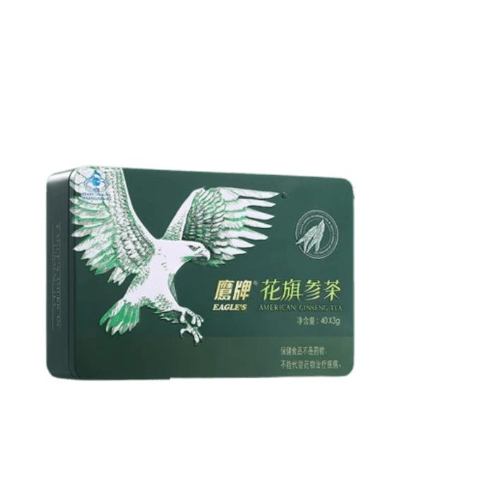 【中國直郵】鷹牌 花旗參茶 西洋蔘改善細胞活力增強免疫保健 40包裝/盒