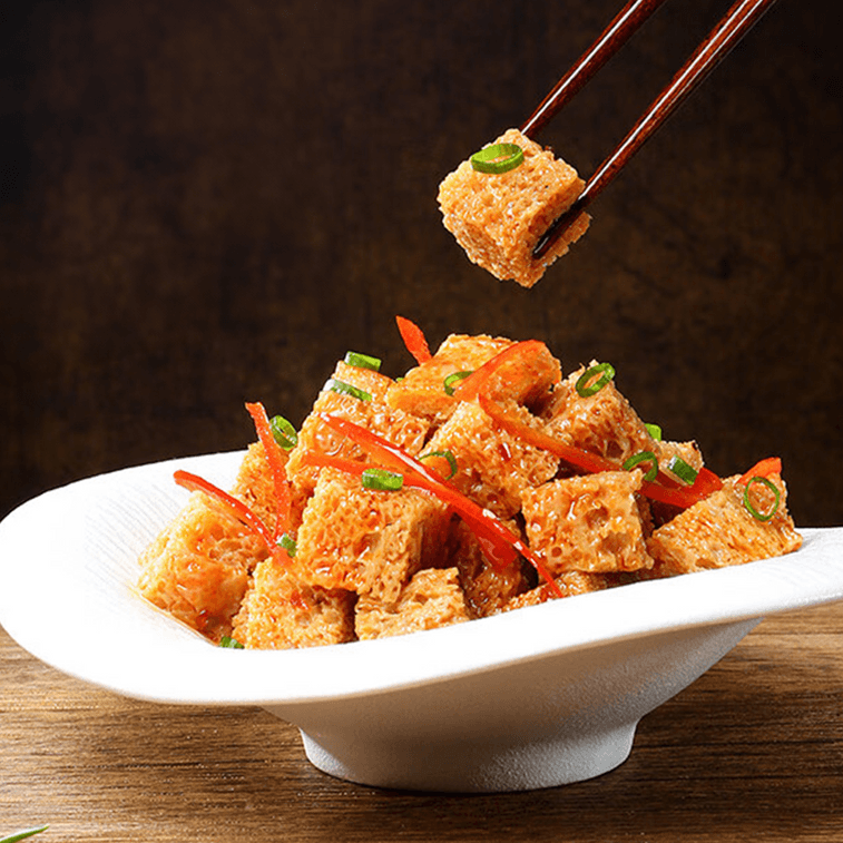 豆来运 烤麸丁 500g【河南特产】【凉皮拌面筋丁干面筋块】 6