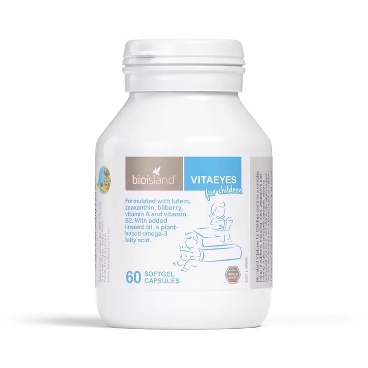 【中國直郵】 澳洲 bio island 兒童葉黃素越橘護眼膠囊 學生保護眼睛視力 60粒/瓶