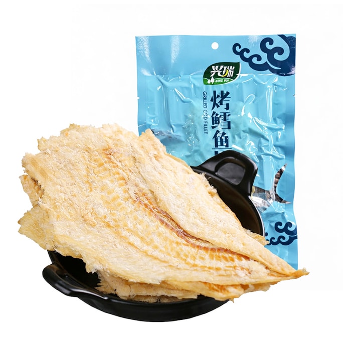 징루이 오리지널 맛 구운 대구 슬라이스 60g [심해 대구 오리지널 컷, 이음매 없음] 숯불에 구운 대구 슬라이스, 건식 생선 슬라이스, 저지방, 고단백, 저칼로리 해산물 육포, 바로 먹을 수 있는 해산물 스낵, 모든 연령대에게 적합, 기숙사, TV 시청, 사무실, 애프터눈 티, 야외 활동, 집에서 즐기는 간식으로 제격입니다.