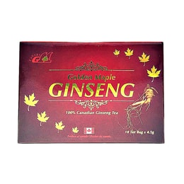 GOLDEN MAPLE 100% Canadian Ginseng Tea  4.5g x 18pc