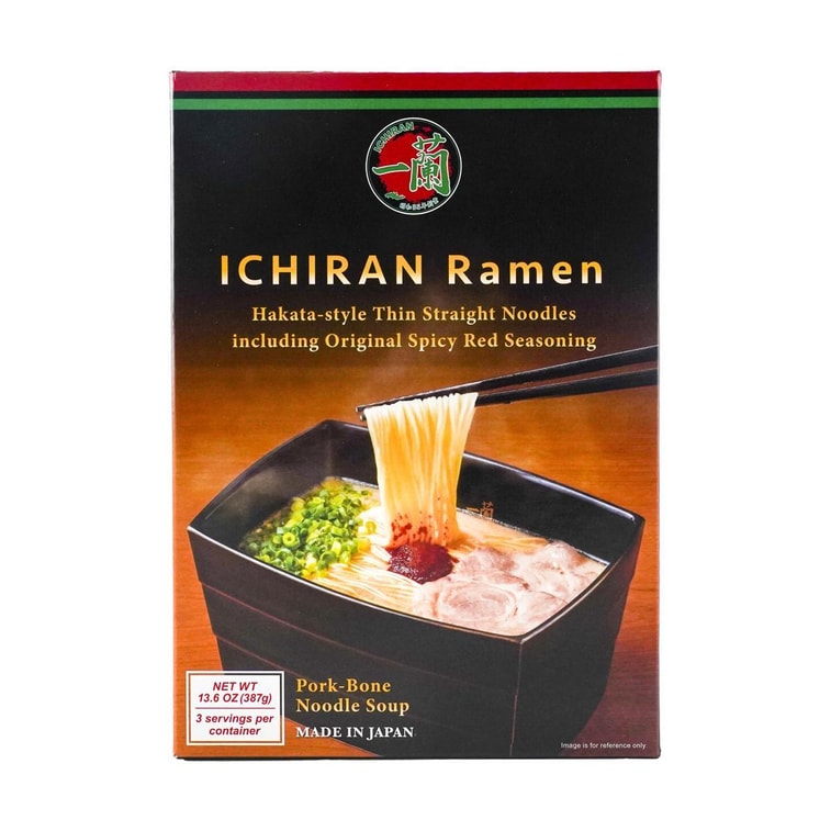 Japanese Ramen Hakata-Style Tonkotsu Flavor with Thin Noodles , Including Spicy Red Seasoning ,3 Servings, 13.6 oz 3
