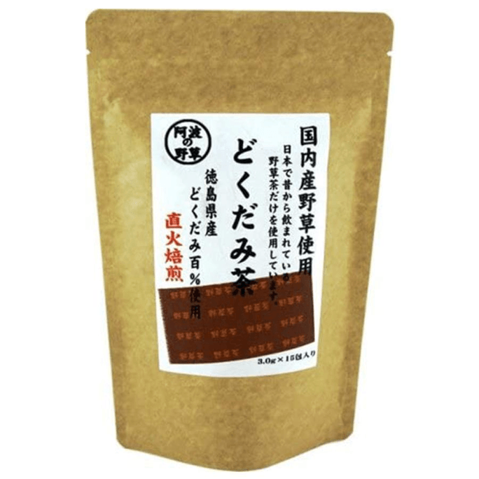 【日本直邮】 日本 理研 鱼腥草茶 15袋 蕴含癸酰乙醛槲皮苷异槲皮苷叶绿素等成分