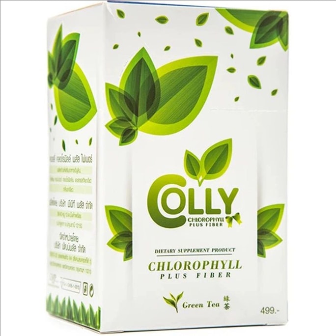 【中國直郵】 泰國 COLLY 【泰國本土版】 葉綠素 新版 青汁綠茶 15包