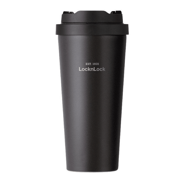 LOCK&LOCK Insulated Cup, Water Cup, Women's Ceramic Coated Inner Liner, Cold Insulation Black 550ml