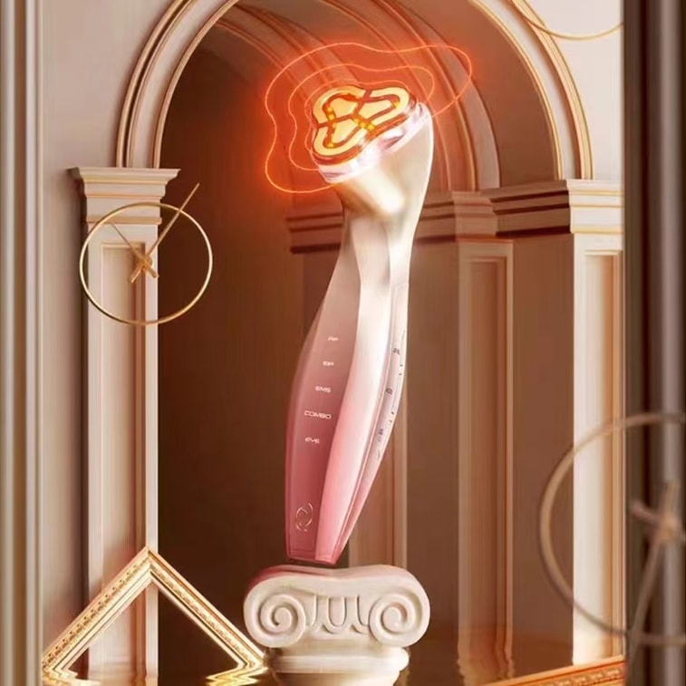 【演員及國際中華小姐冠軍張曦雯代言】中國香港 paige 珮肌美容儀24K黃金電極頭玉如意射頻儀家用抗初老美容儀 粉紅色 1件 5