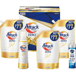 【日本直邮】 日本 KAO 花王 花王 Attack ZERO洗衣液礼盒 KAB-40A ZERO 1份 洗衣液 洗涤 去渍 衣物护理 家用礼盒 高效清洁