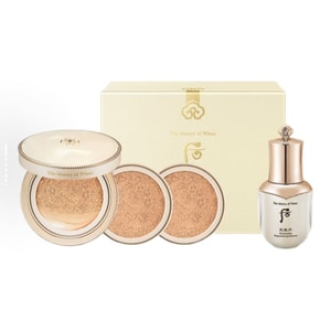 홍콩 직배송: 후 골드 퀸 에어 쿠션 세트 (21호 아이보리) [본체+리필 2개+8ml 골드 앰플]