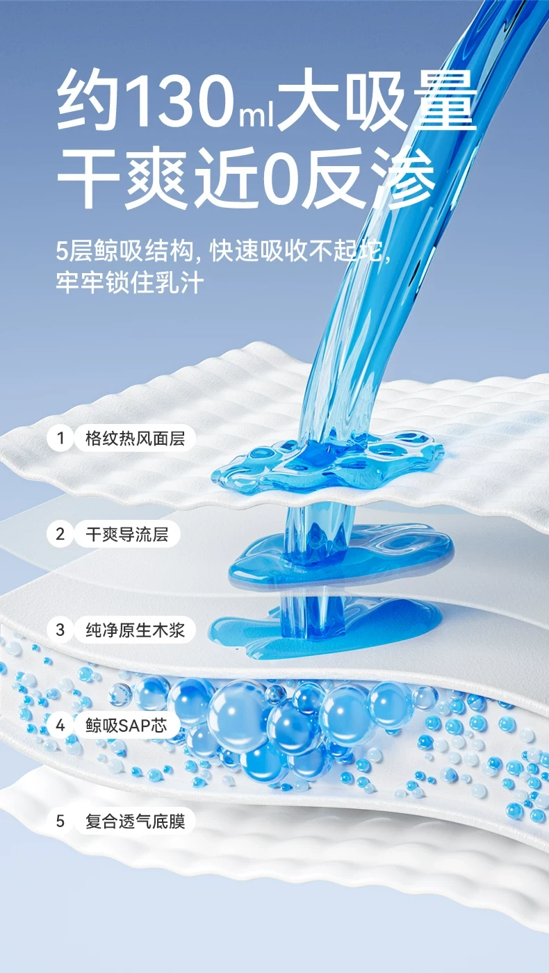 十月结晶 防溢乳垫超薄一次性溢乳垫哺乳期防漏奶垫透气乳贴夏季 100片