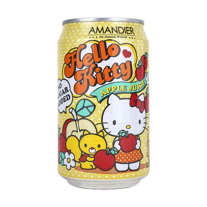 台灣AMANDIER雅蒙蒂文 HELLO KITTY 100%蘋果汁飲料 320ml【動漫好物】
