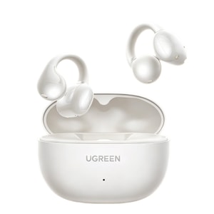 【中国からの直送】UGREEN Bluetoothイヤホン、ホワイト（1ペア）【クリップオン式 - スポーツやランニング中もずれにくい】ワイヤレスエアコンダクター、インイヤーデザイン、Apple、Android、Huawei、Xiaomi、Samsungなどのスマートフォンに対応