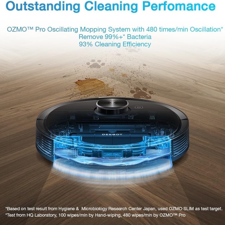 ECOVACS Deebot T8 AIVI Robot Vacuum Cleaner For FloorsCarpet Vacumming and Mopping in One-Go Laser Mapping Smart AI 3