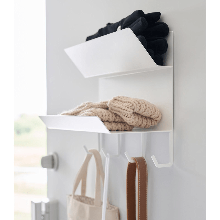 日本 Yamazaki Home 磁性玄关架 - 钢白色 1件 3