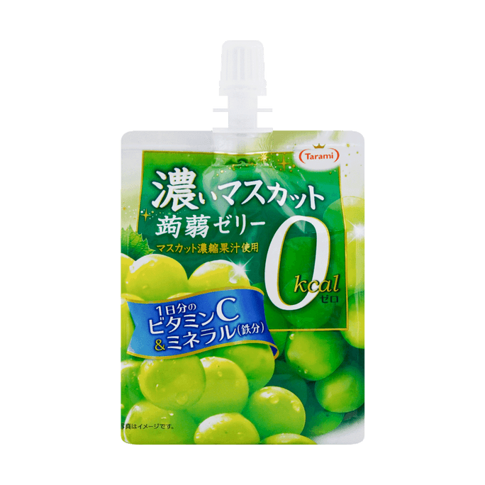 日本TARAMI 0卡路里 吸吸蒟蒻果冻 绿葡萄味