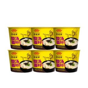 Huaweifang Noodles In Sour Soup, Leaves, Daoxiao Noodles, Seaweed, Shrimp Peel Flavor Classic 110g * 3 Barrels