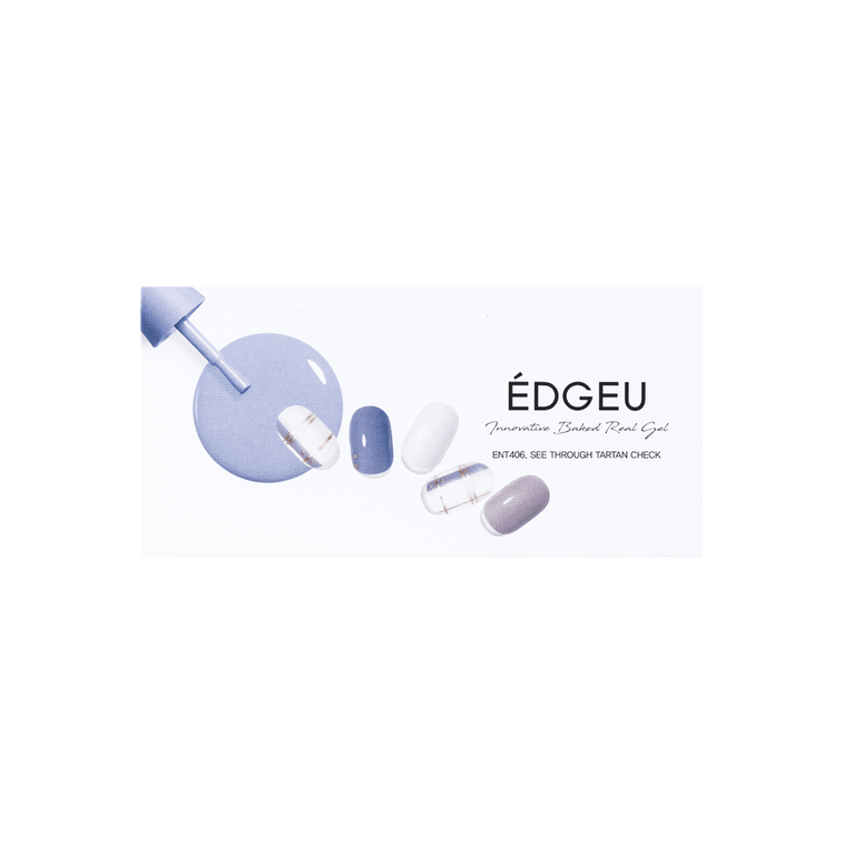 Innovative Baked Real Gel Nail Strips Peel Off Nails #ENT406 See Through Tartan Check 4