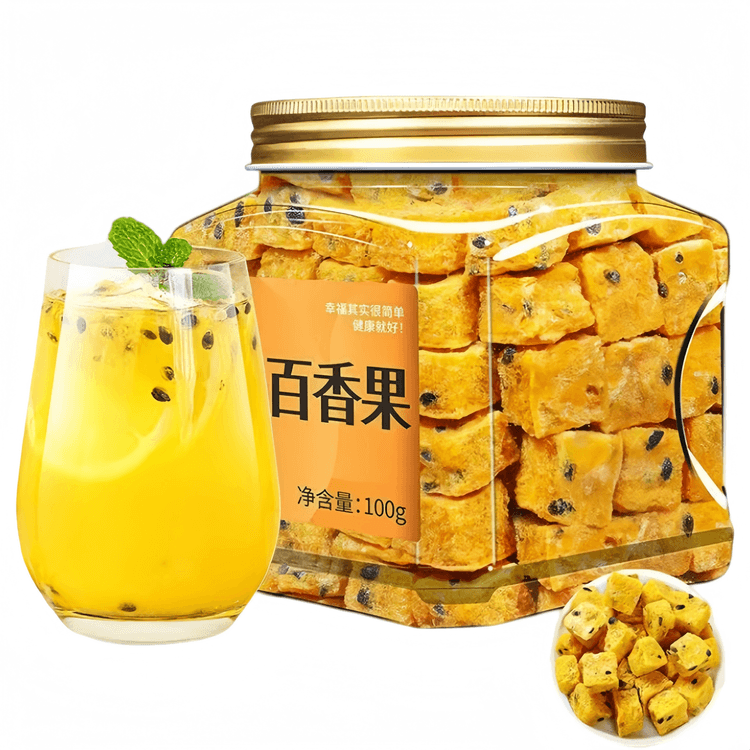 Freeze-Dried Passion Fruit Instant Fruit Tea 100g*1 Can - Yami.com