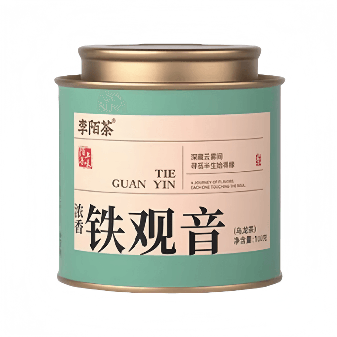 【中国直邮】 李陌茶 正宗福建安溪铁观音茶叶浓香型100g*1罐