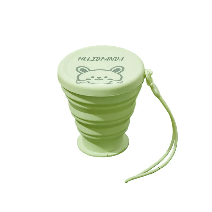 【中国直邮】苏宁折叠水杯便携式绿色180ml*1个装