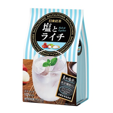 【日本直邮】日东红茶 冲绳海盐荔枝水果茶10袋入