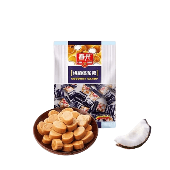 [중국에서 온 다이렉트 메일] 중광식품 하이난 특산 스낵 설날 사탕 특제 코코넛 캔디 동교 코코넛 그로브 코코넛 오리지널 주스 60g