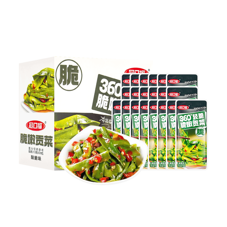 冠口福 脆嫩貢菜 酸脆味 20包入 260g【一口嘎嘣脆】【網紅爆款】 3