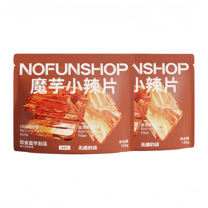 【中国直邮】 无趣的店 魔芋小辣片麻酱味魔芋爽香辣解馋120g*2袋