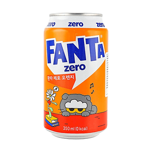 韓國版FANTA芬達 零卡汽水 橙子味 355ml 【G-Dragon旗下ZO&FRIENDS聯名款】【0糖0脂0卡】