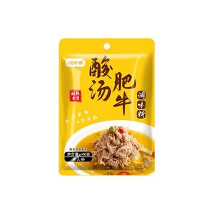 润万香 酸汤肥牛调料包 家用金汤酸辣调味料 金针菇清汤酸菜鱼火锅底料汤料 酸汤肥牛酱60g*2袋