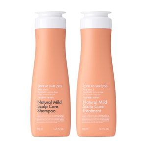 한국 댕기머리 룩앳탈모 내추럴 마일드 두피케어 샴푸 500ml+ 컨디셔너 500ml