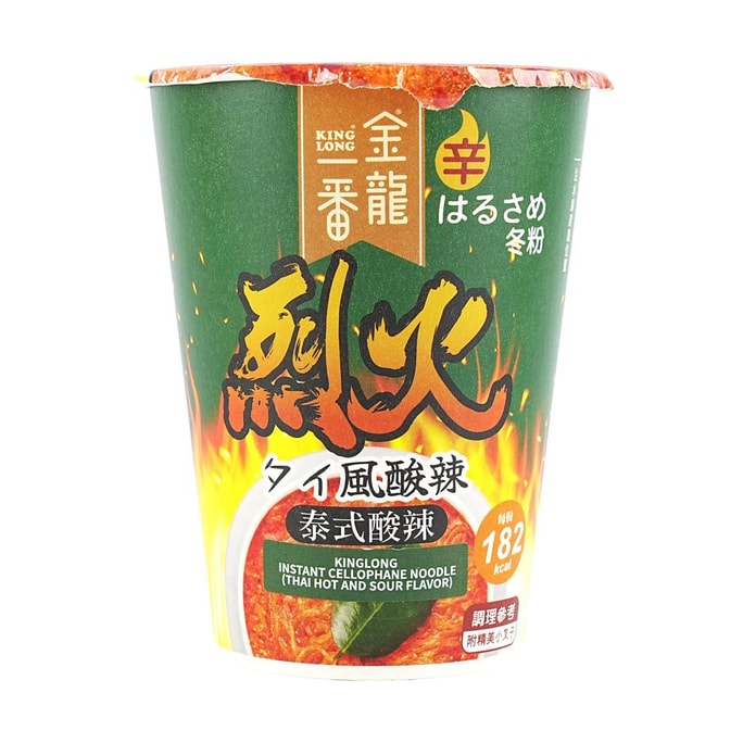 台湾金龙一番 烈火冬粉 速食粉丝酸辣粉 泰式酸辣味 50g