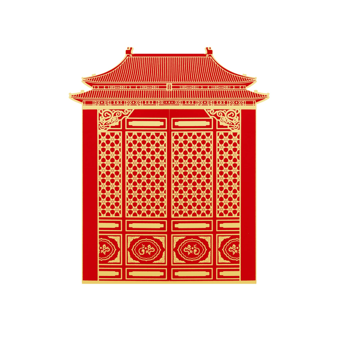 Palace Museum Taobao New Year Red Lantern New Year's Eve Money Folding Red Envelope Palace Gate Style 10 Cardholders 1
