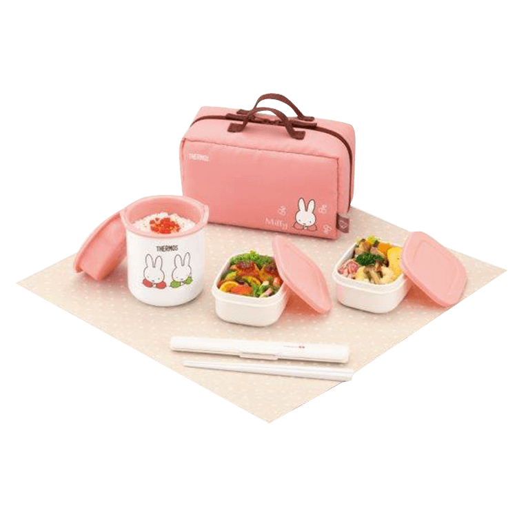 THERMOS Vacuum Insulated Lunch Lunch Box Set DBQ Pink Miffy 1 Set -  Yamibuy.com