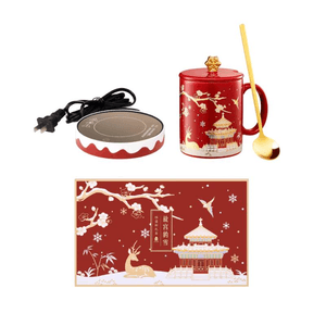 Palace Museum Taobao   Palace Museum Snow Thermostatic Water Cup Gift Box Mug Creative Cup 3-Piece Set