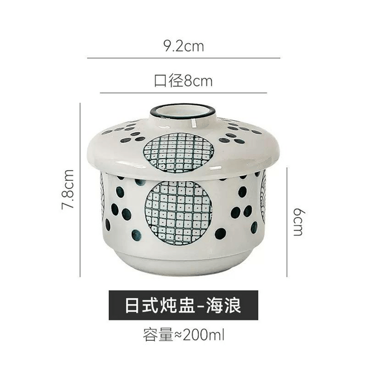 일본식 물결무늬 찜 냄비 (3.6×3.6×3.1인치, 6.8fl oz) 4