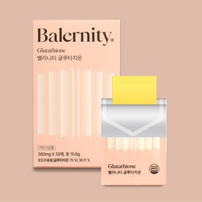 【Naver的排名 #1】 韓國 Balernity 穀胱甘肽 30 Pack/Box