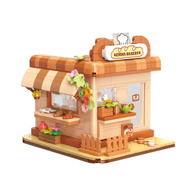 TOPTOY  Building Blocks EMMA Secret Forest Cozy Series Assembly Block Cottage - Cappu Bakery 146*131*131mm