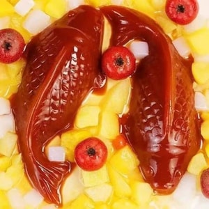 沃贝森 2026 招待摆盘 吉祥锦鲤鱼山楂糕果捞 消食解腻开胃爽口 一对装 200克*2条