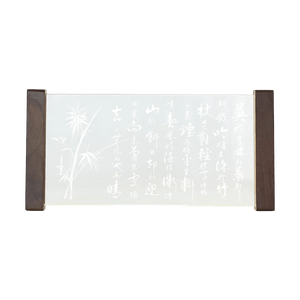 Fuguang Tea Tray Bamboo Shadow【Dehua Craftsmanship】【Heat Resistant Glass】【Minimalist Dry Brewing Tray】