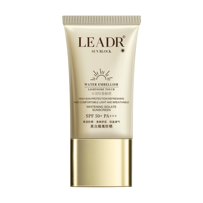 French Genuine Sunscreen Women's Face UV Protection 50 Times Whitening Isolation 3-in-1 40g *1
