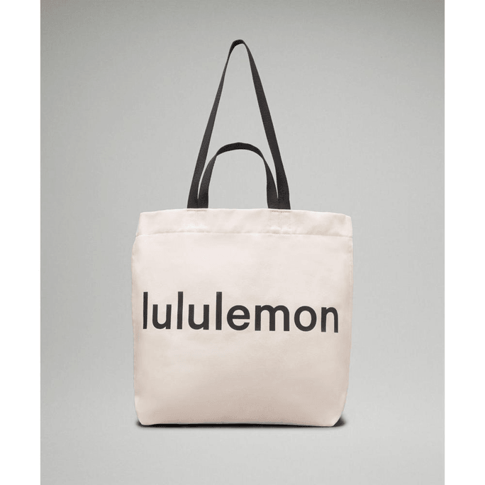 LULULEMON||Double-Handle Canvas Tote Bag 17L||Natural/Black Free Size Product Code: prod11510011