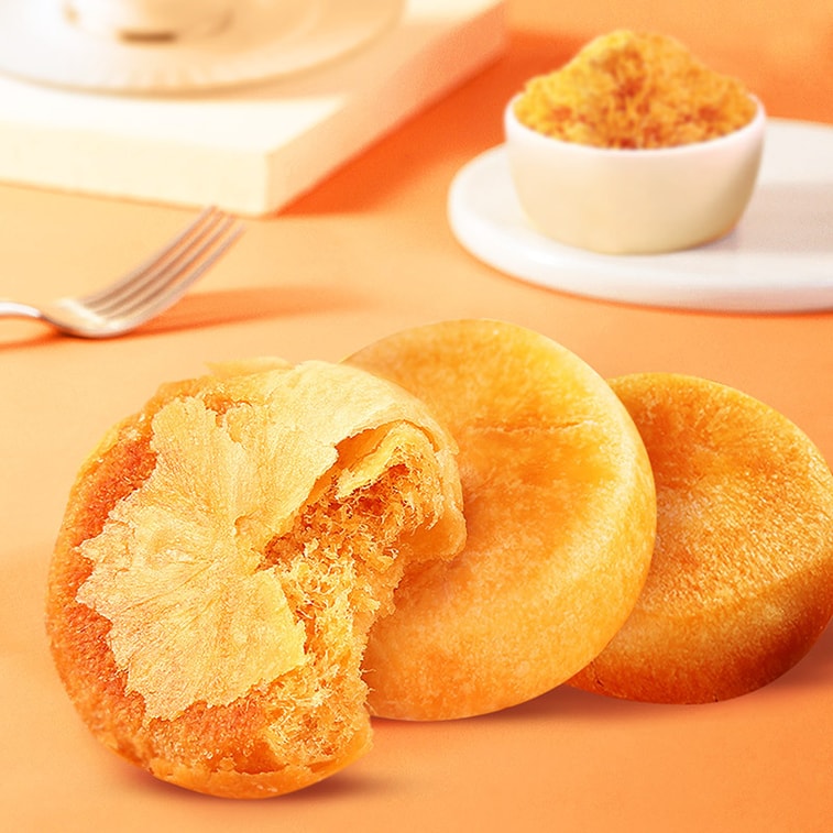 【中国直邮】 味滋源 肉松饼早餐代餐 面包点心小吃 休闲零食品 500g 3