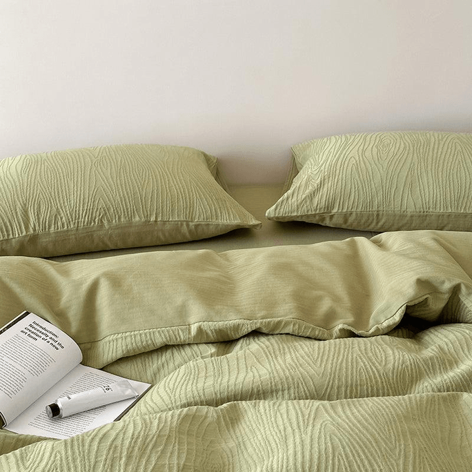 Timber Weave Bedding Set King Size Moss