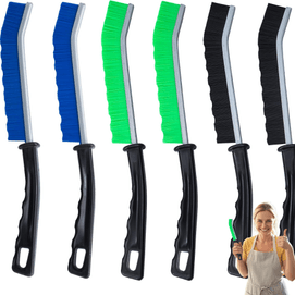 바일링케 6개입 뻣뻣한 솔 틈새 청소 브러시 ​​- 틈새, 싱크대, 조리대, 세면대 청소용 브러시입니다. 줄눈, 틈새, 싱크대 청소에 최적의 도구이며, 가정 청소 필수품입니다. 주방 및 가정용 틈새 청소 도구로도 안성맞춤입니다.