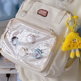 【中国直邮】 HSPM 新款学院风百搭高颜值单肩包斜挎大容量两用包 白色 M 1个装