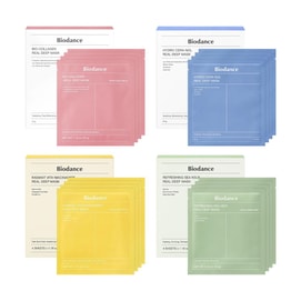 Blue Hydro Cera-nol + Pink Bio-Collagen + Green Sea Kelp + Yellow Radiant Vita Niacinamide Mask, 4ea*4【Value Pack】